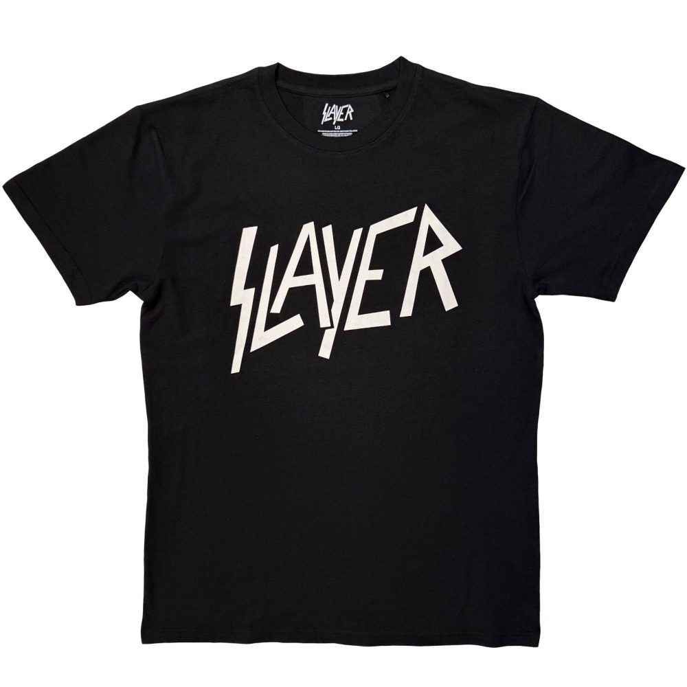 Slayer - Logo Mono Mens Tshirt - Black/White